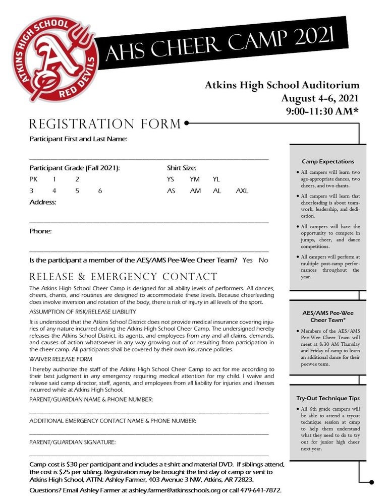 AHS cheer camp